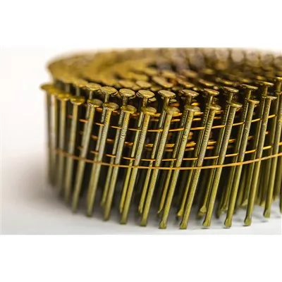 Coil Nail Yellow Coated Smooth Shank